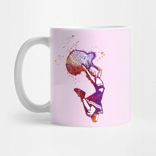 Cheeleader jumping with pom poms - 04 Mug